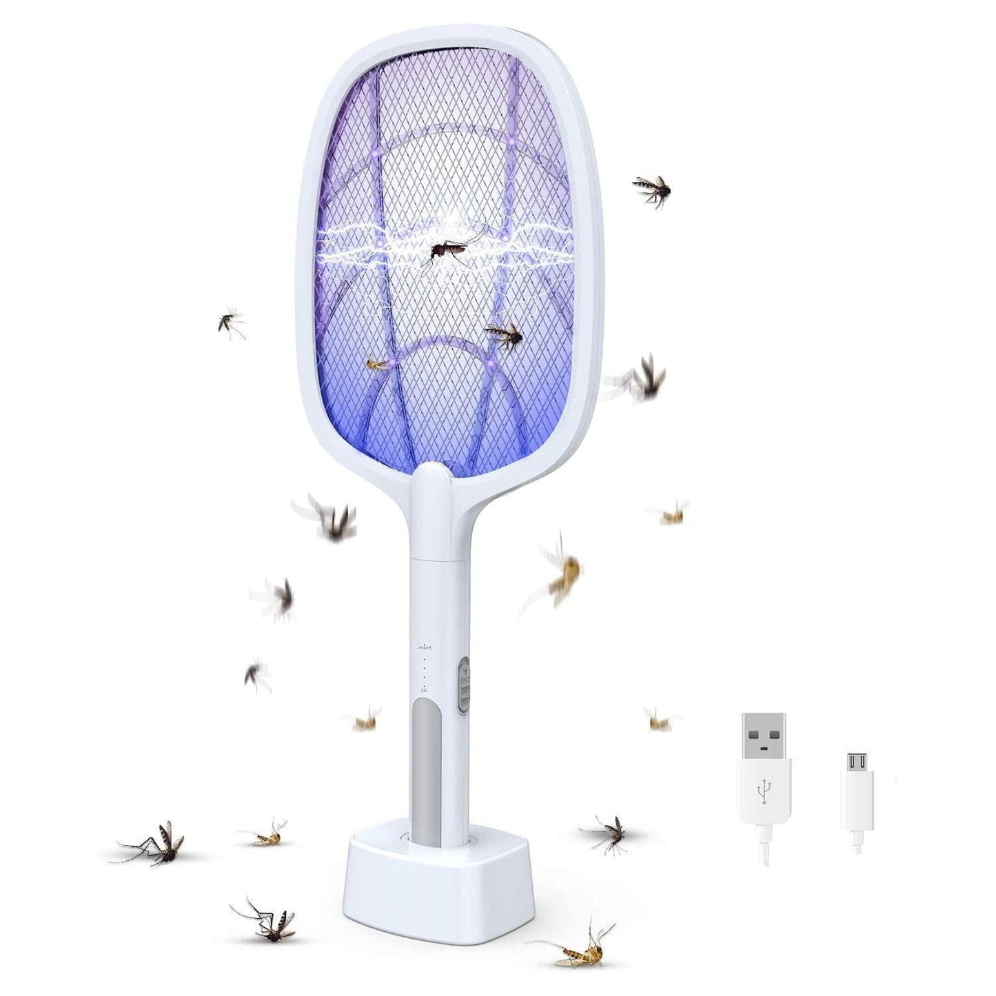 Automatic Mosquito Killer Stainless Bat | UV Light | 1200mah Rechargeable Battery