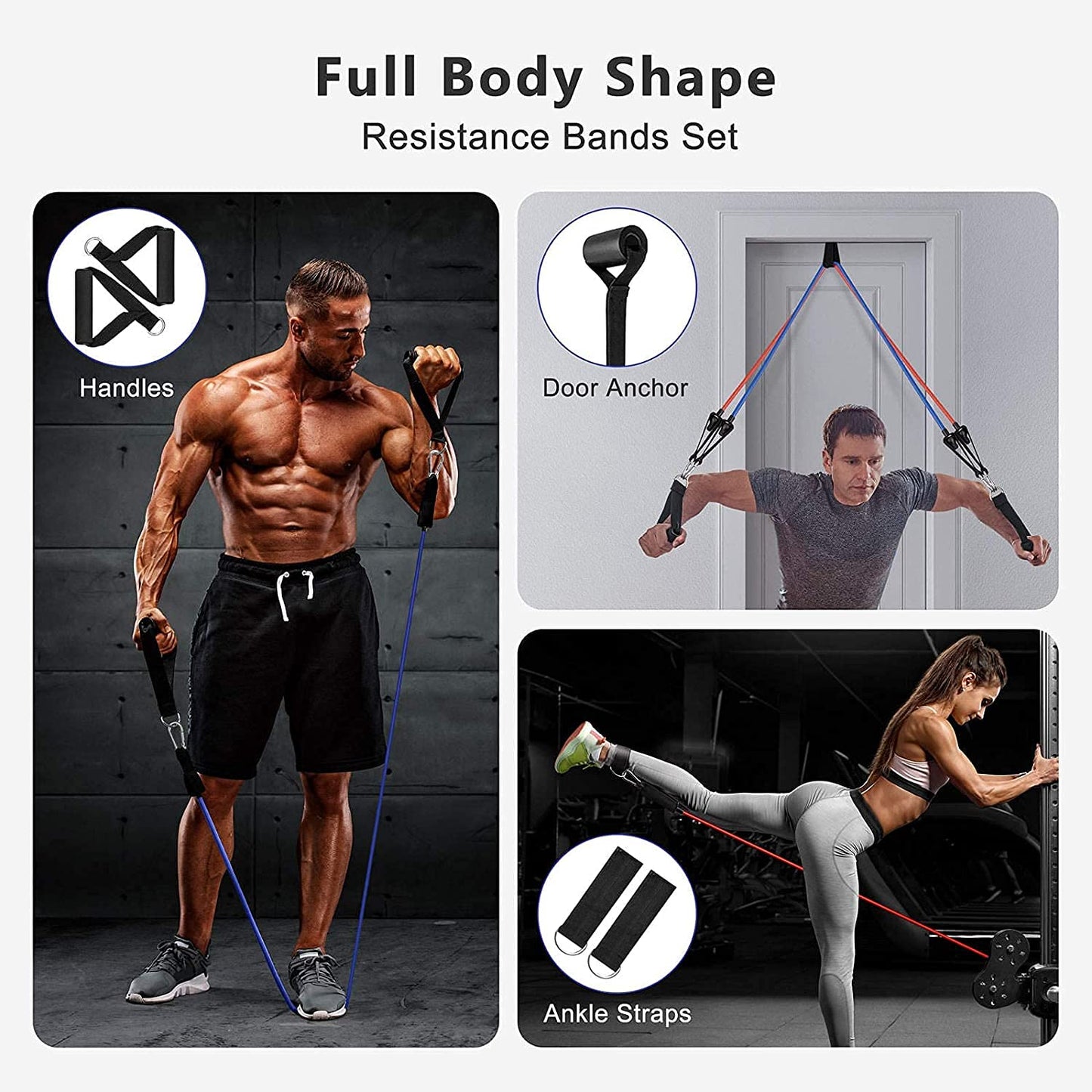 Resistance Bands 11 IN 1 Set for Multi Exercises