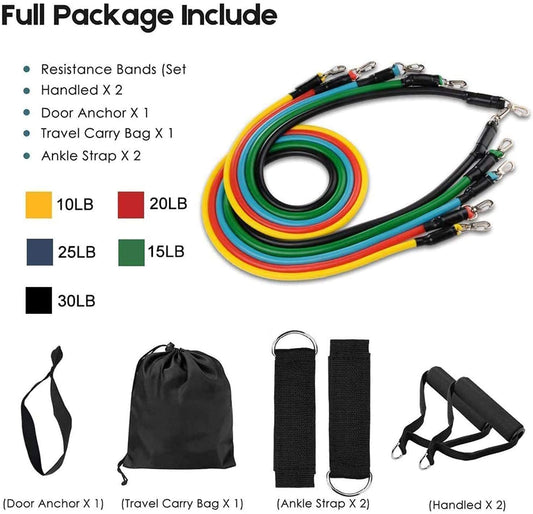 Resistance Bands 11 IN 1 Set for Multi Exercises