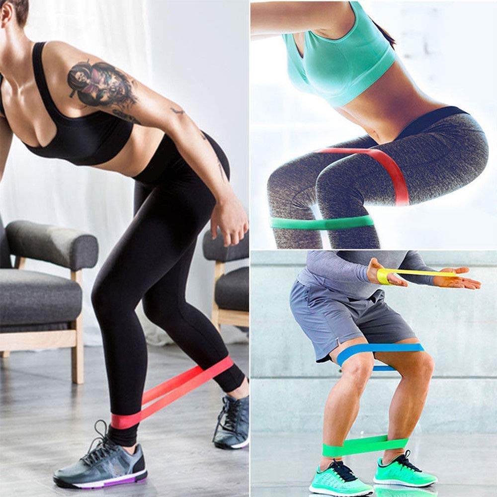 Resistance Loop Exercise Bands for Workout | Unisex for Home Gym | Yoga Stretching | Strength Training | Set of 5