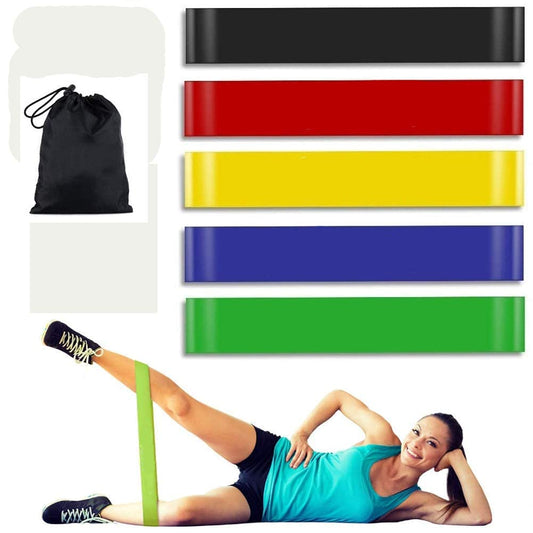 Resistance Loop Exercise Bands for Workout | Unisex for Home Gym | Yoga Stretching | Strength Training | Set of 5